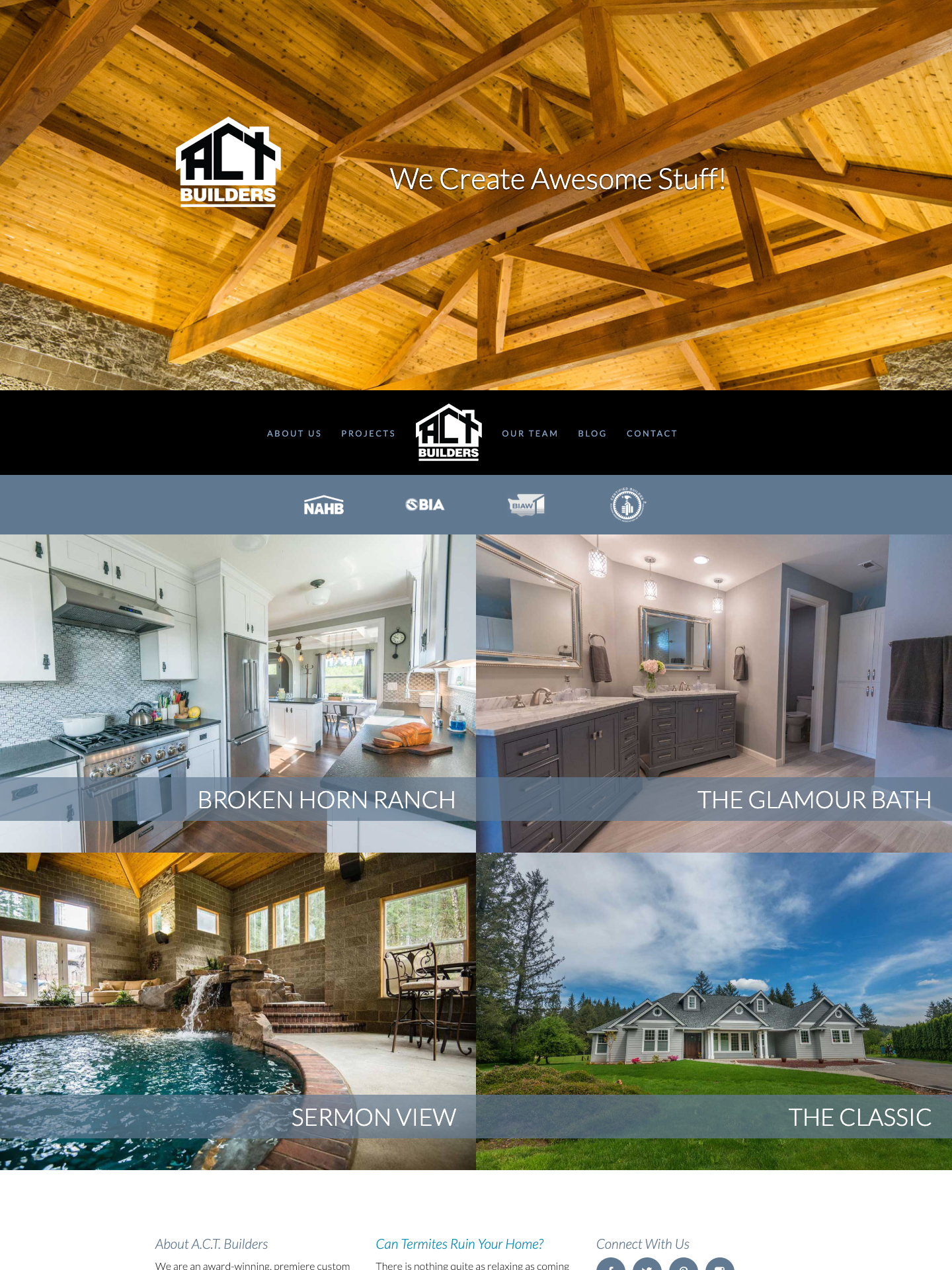 General Contractor Website - before redesign