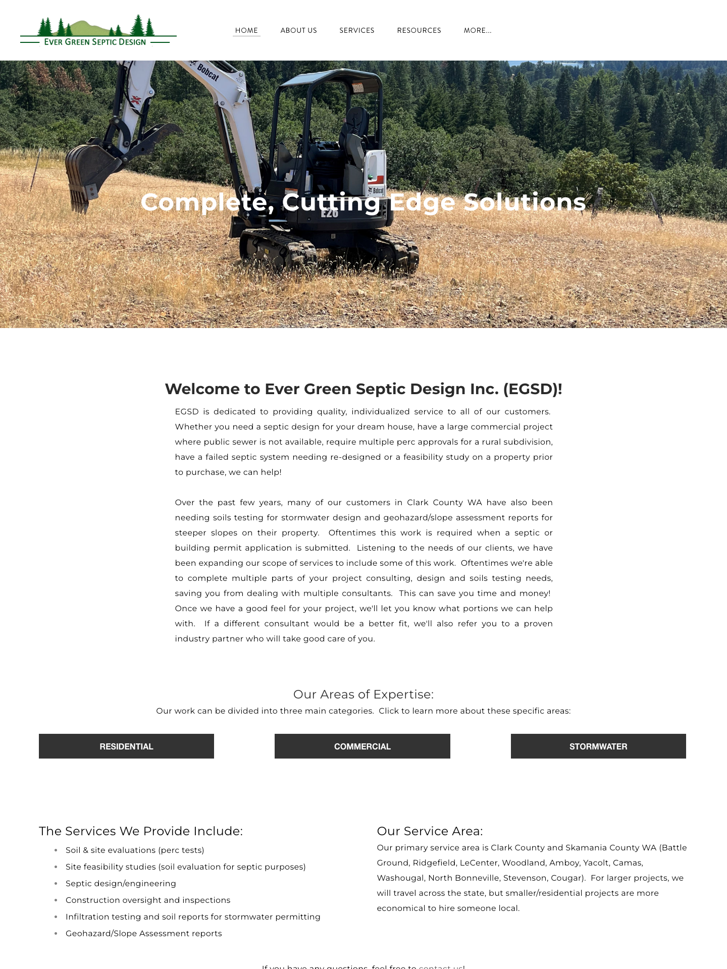 Service Business Website - before redesign