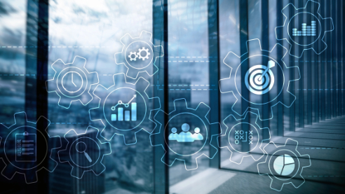 Automated workflow diagram showing lead management and sales pipeline